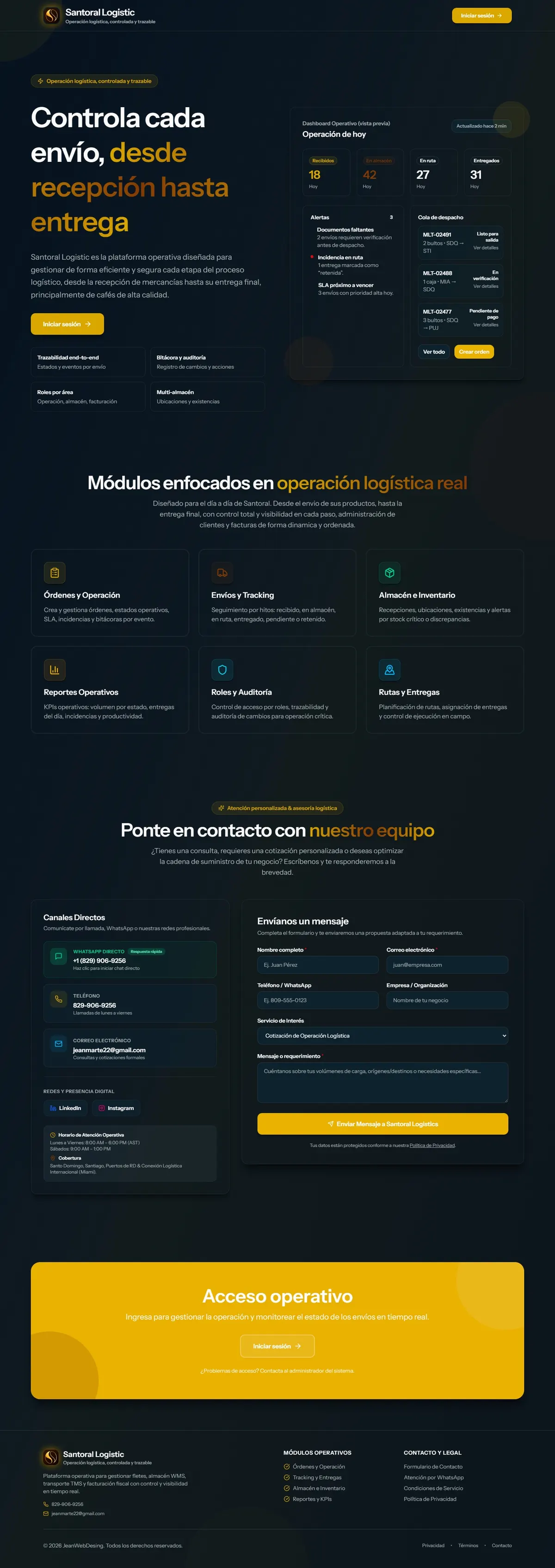 Santoral Logistic — Para Maed Logistic Trading