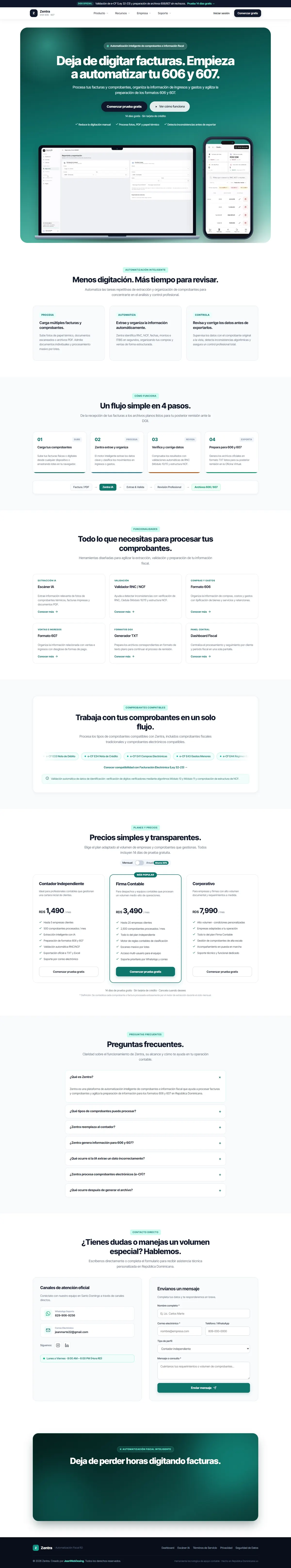 Zentra — Automatización fiscal para República Dominicana